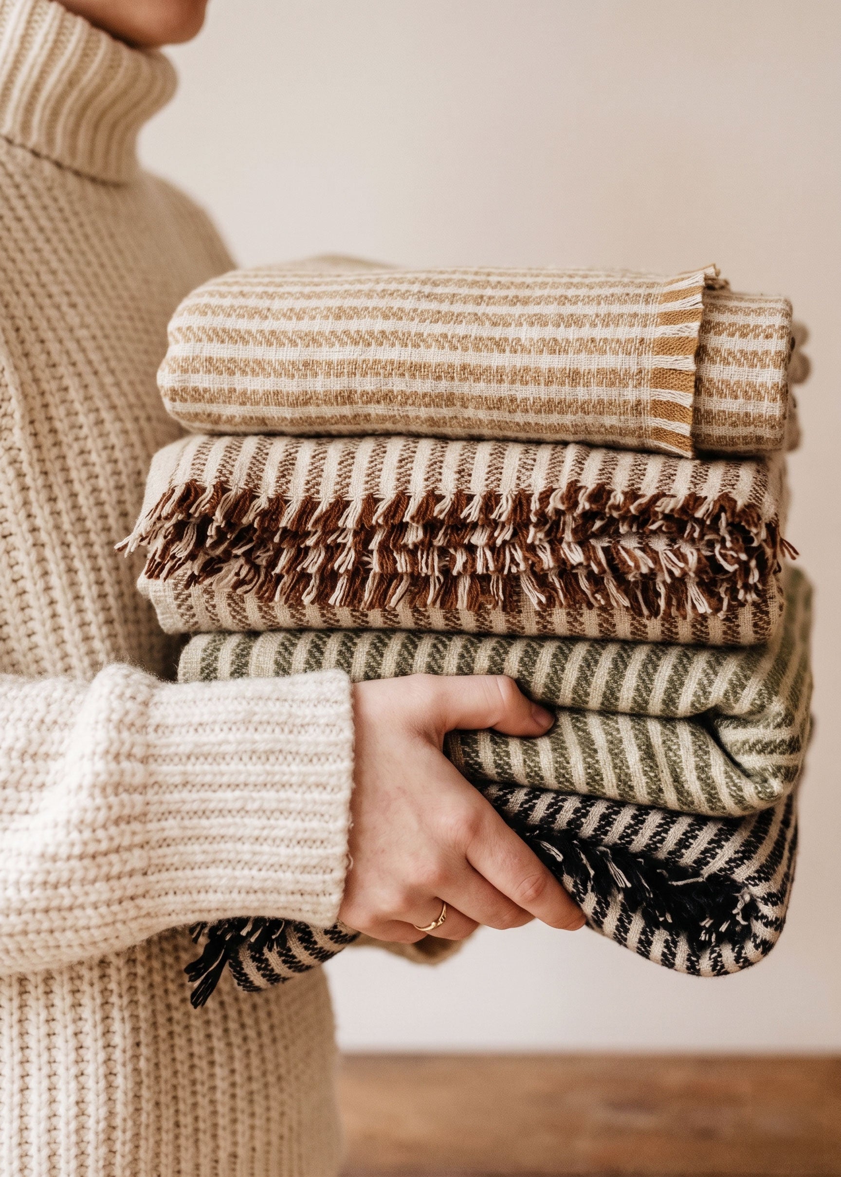 Celine Stripe Throw | Honey