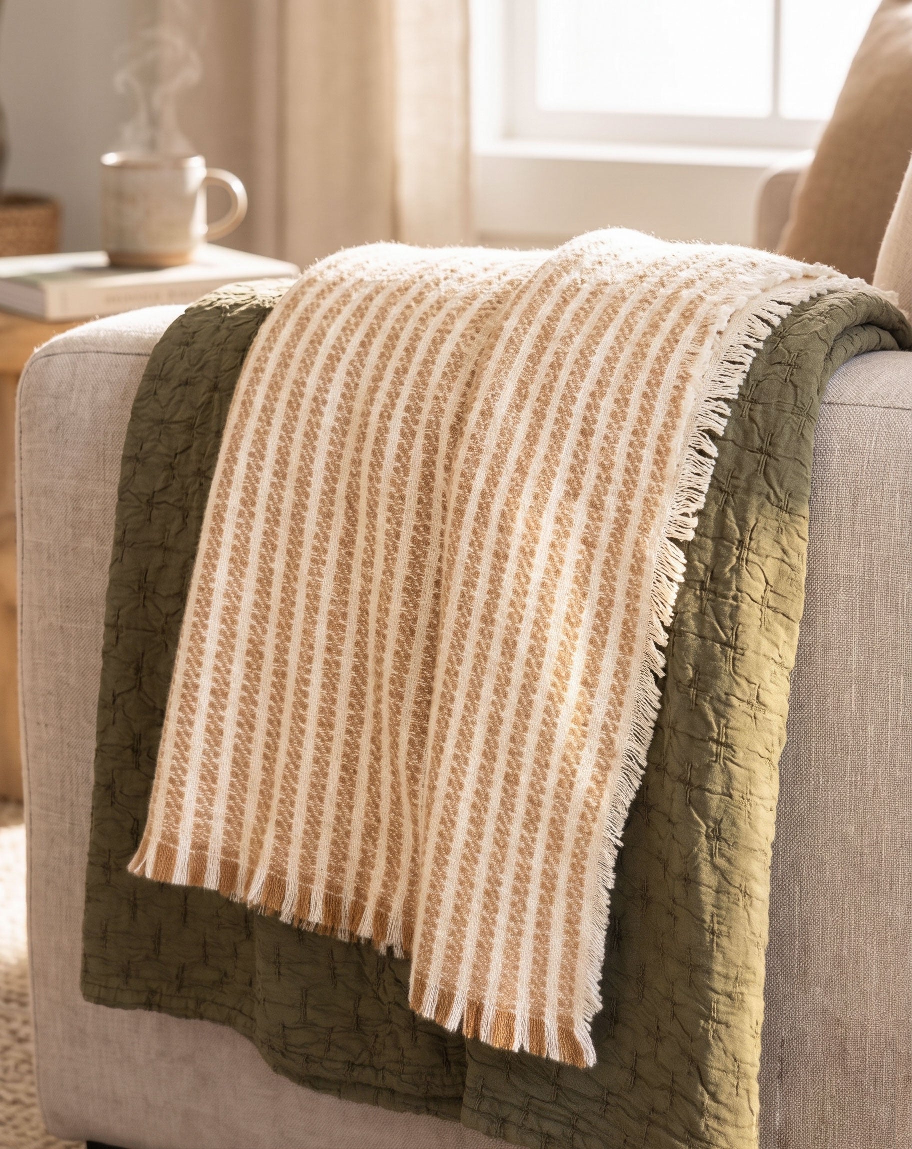 Celine Stripe Throw | Honey
