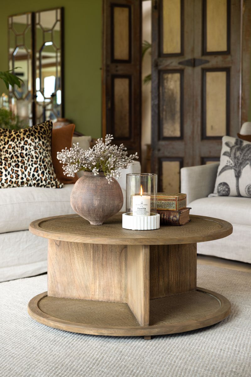 Palm round coffee table
