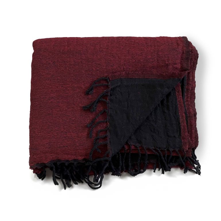 Wool Throw | Burgundy