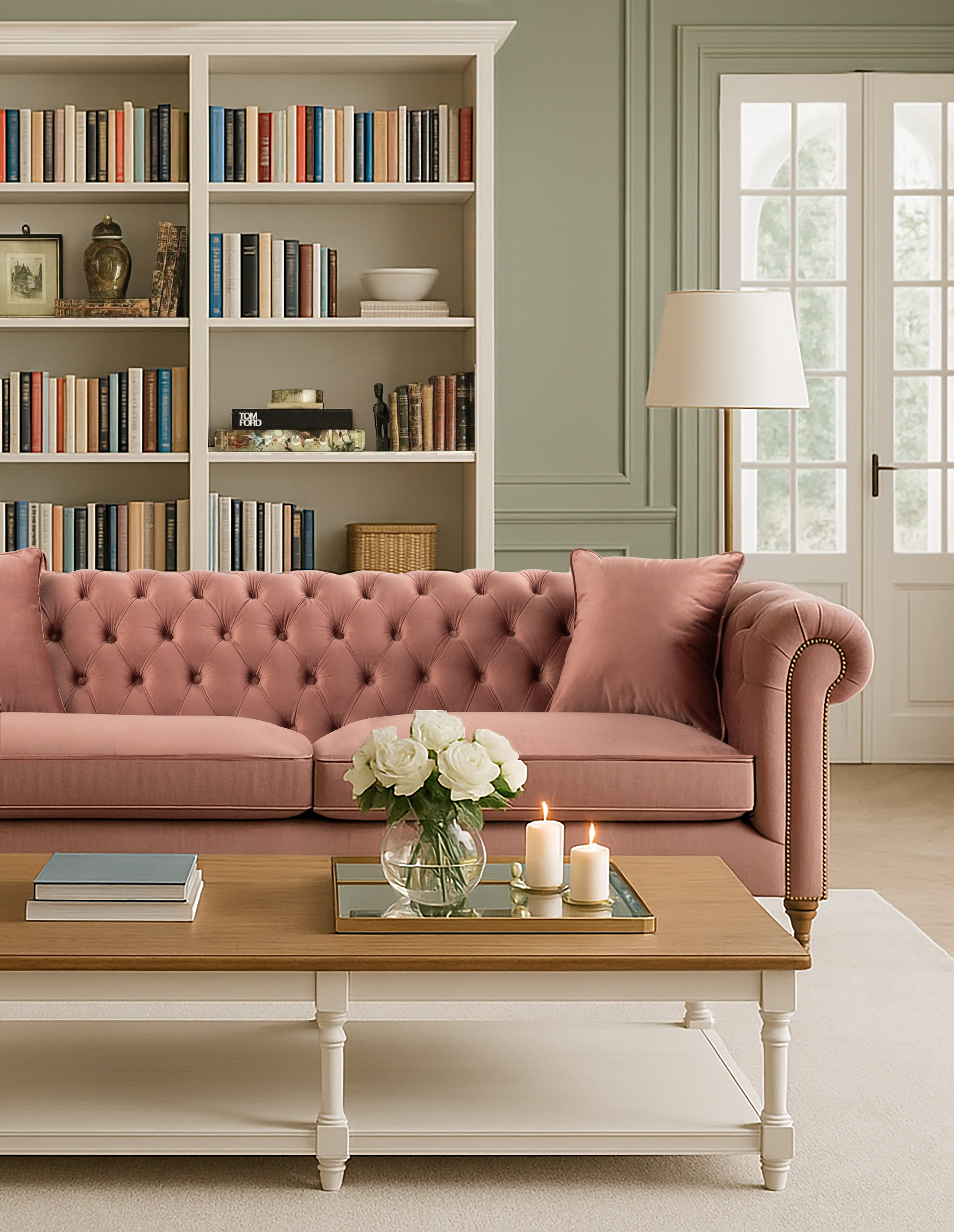 Luxe Duchess Sofa | Blush