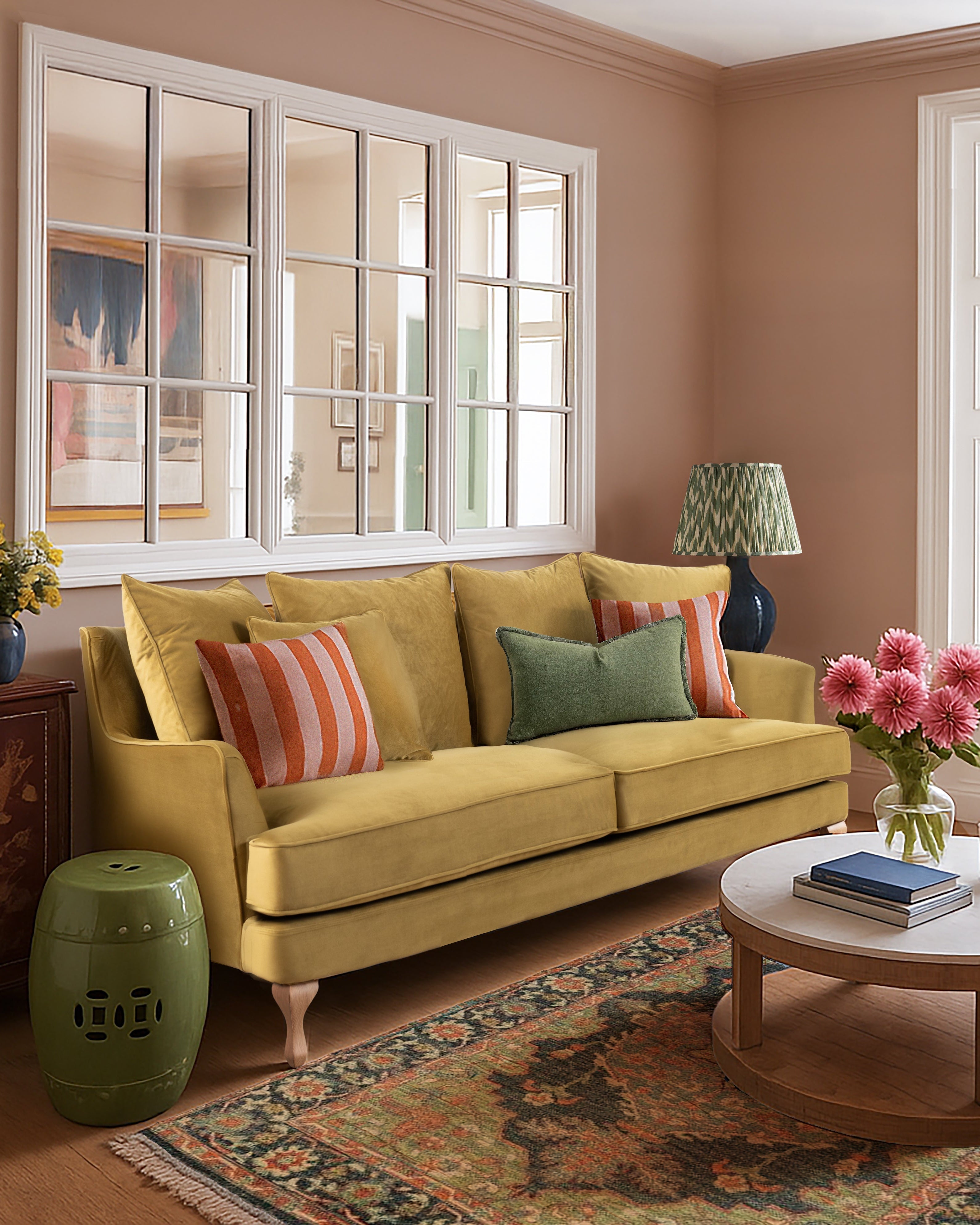 Luxe Monroe 2.5 Seater Sofa | Gold