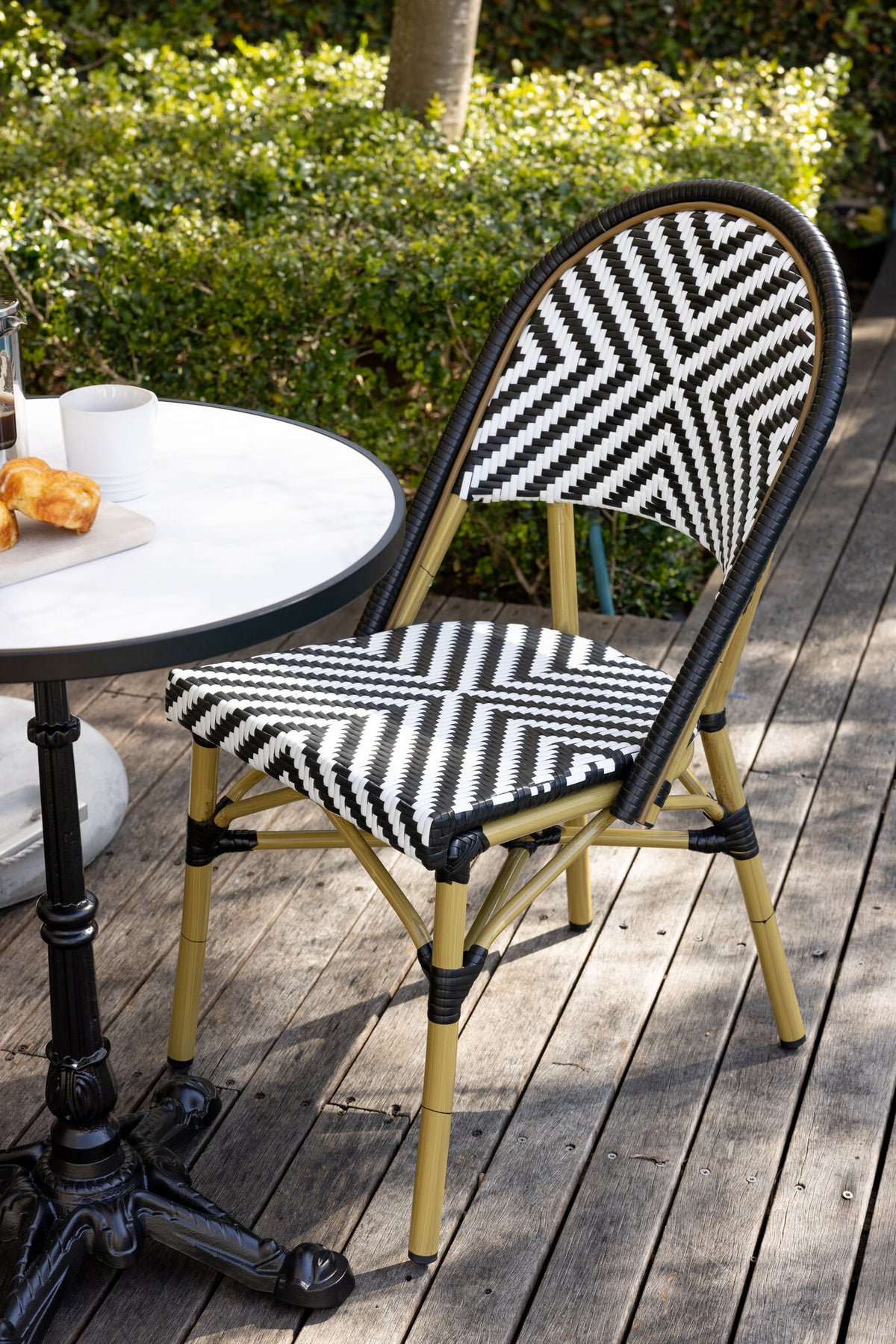 Brioche Chevron Dining Chair | Black