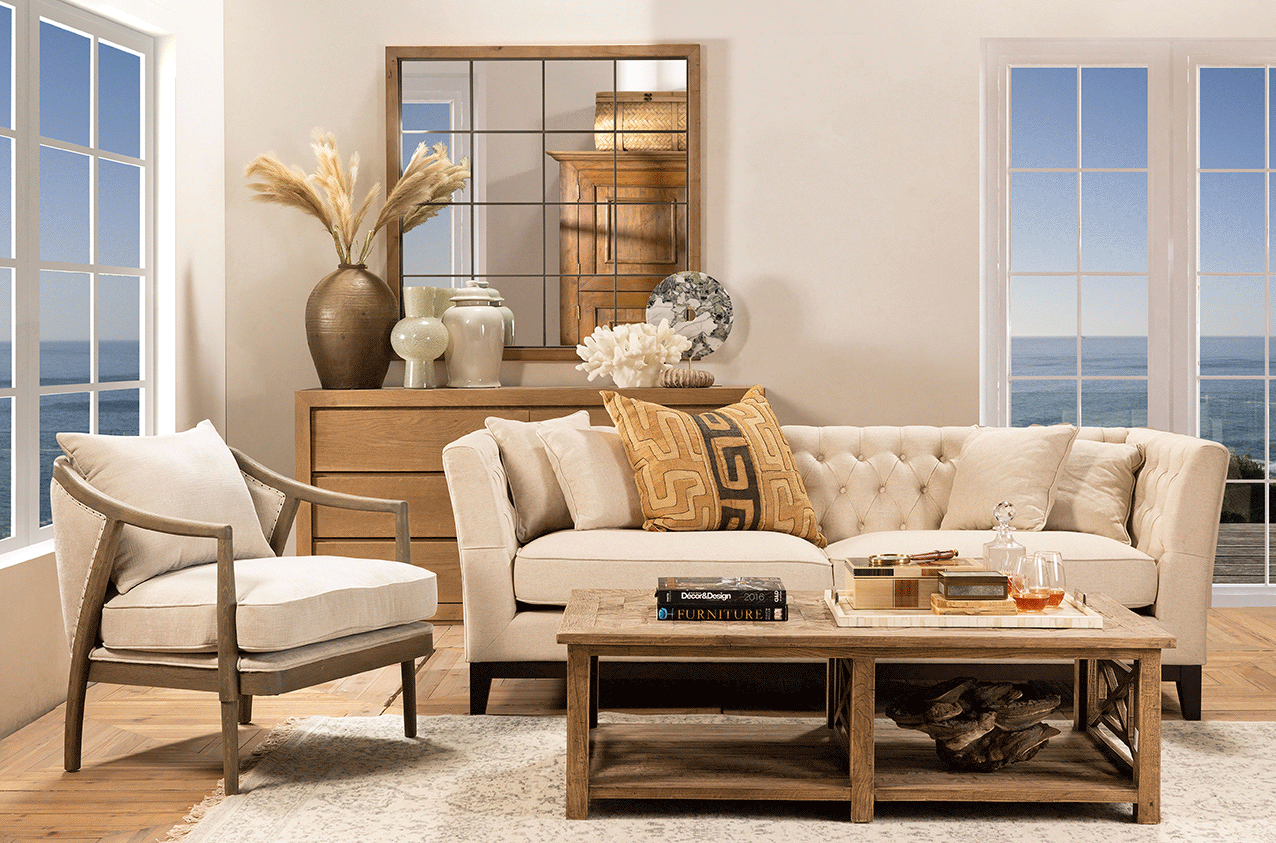 Greige Neutral Living Room Interior Shop the Look 