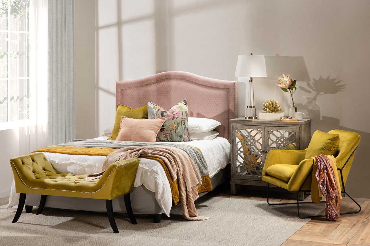 Shop the Look Pink and gold bedroom look