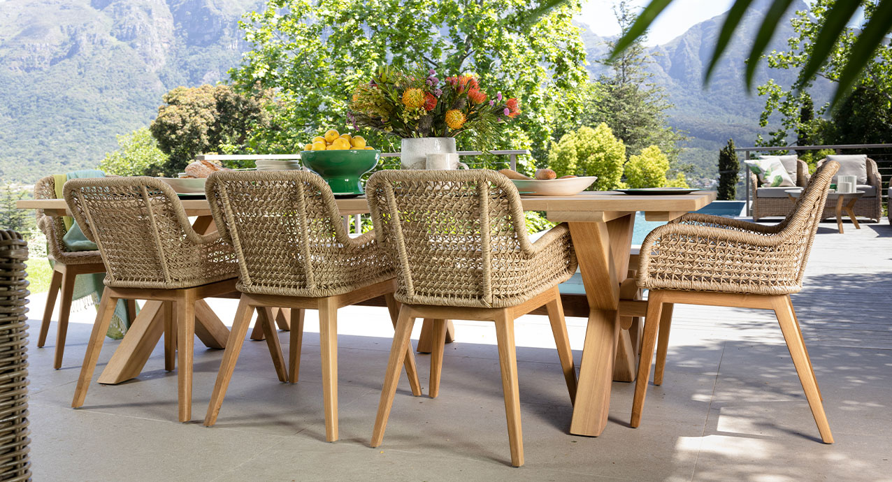 Resort Collection Outdoor chairs synthetic rattan and cane 