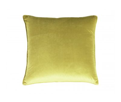 Chartreuse yellow velvet scatter cushion 