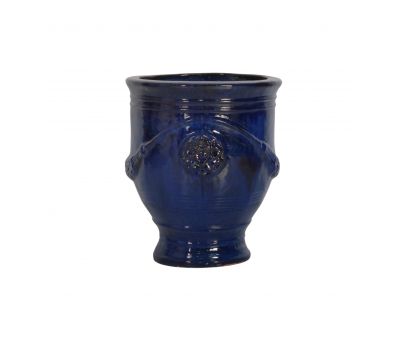 block and chisel blue anduze glazed pot