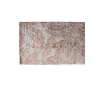 Block & Chisel brown leaf viscose rug