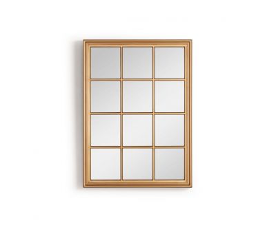 Gold frame grid mirror 