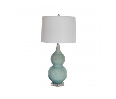 Blue ceramic lampbase and shade 