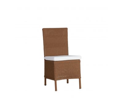 Rattan dining chair with seat cushion