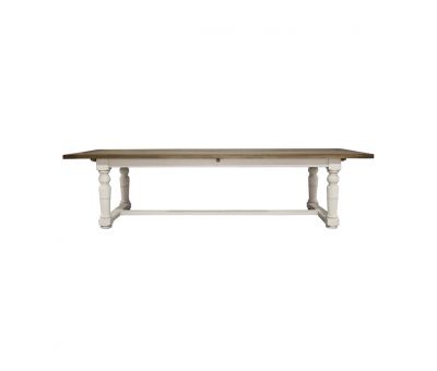 Block & Chisel two tone weathered oak dining table with antique white base