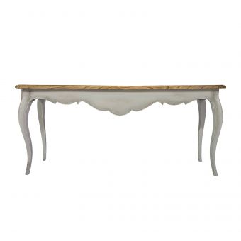 Block and chisel grey server with wood top