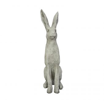 Block and chisel distressed ceramic bunny 