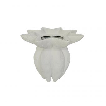 block and chisel white ceramic vase 