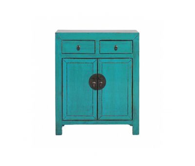 Painted cabinet with 2 doors and 2 drawers