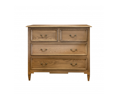 french provincial style 4 drawer chest weathered oak