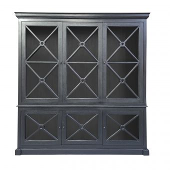 Block and chisel storage cabinet with glass doors