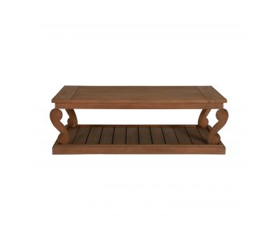 French style coffee table with bottom shelf