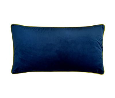 Block & Chisel navy blue velvet oblong cushion