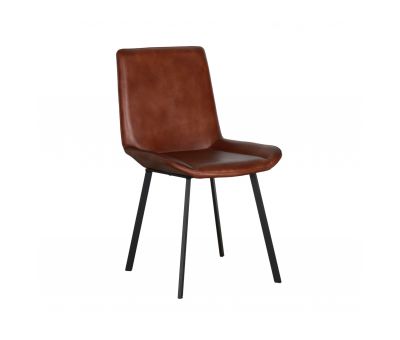 brown leather dining chair 