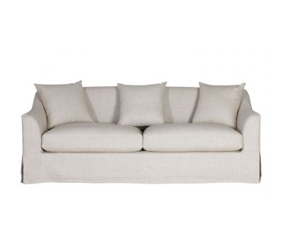 Linen 3 seater sofa with slipcover 