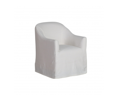 Small slipcover tub chair 
