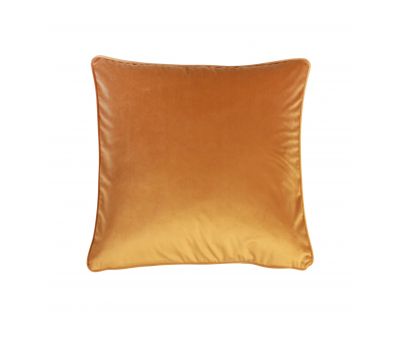 Velvet musstard cushion with piping 