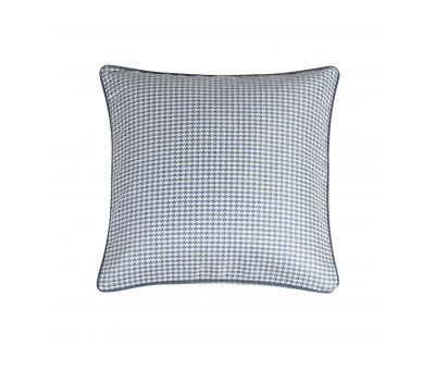 blue houndstooth pattern scatter cushion