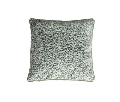 spotted green velvet cushion 