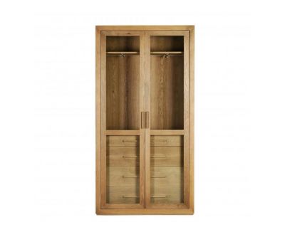 block and chisel Arman display wardrobe in brushed oak 