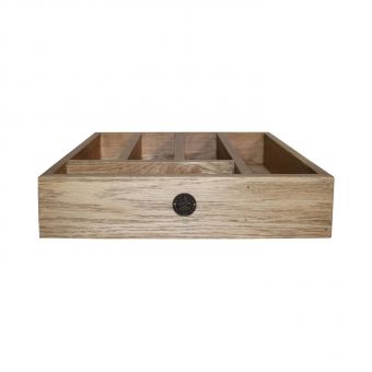 Block & Chisel solid weathered oak cutlery tray