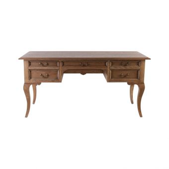 Block & Chisel solid antique weathered oak writing table