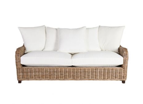 Block & Chisel cane outdoor 3 seater sofa