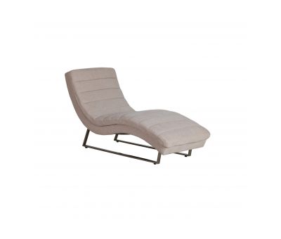 modern lounger upholstered in chenille fabric 