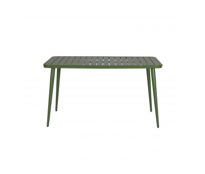 Block and chisel outdoor aluminium dining table