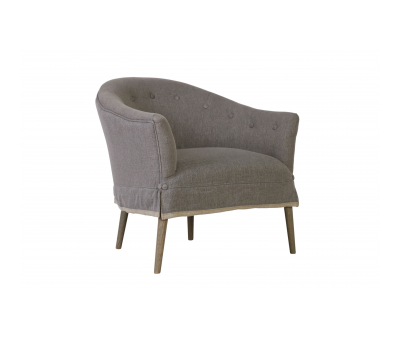 Block & Chisel upholstered button tufted tub chair