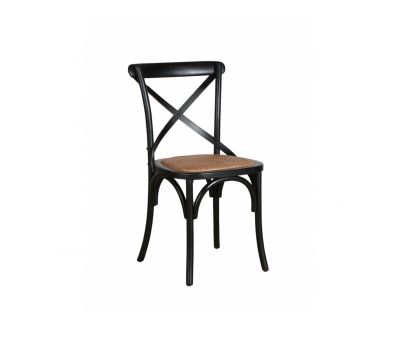 Black cross back dining chair 