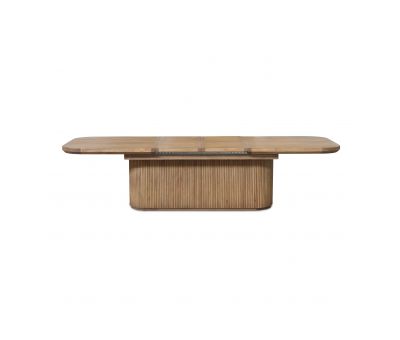 Block and chisel Oval base extension dining table