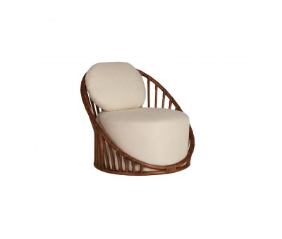 Cane and rattan lounge chair 