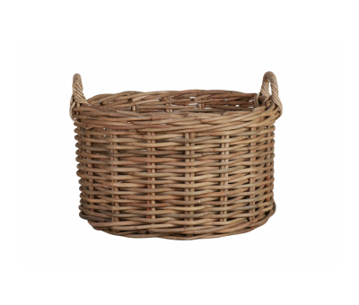 Oval kubu weave basket with handles