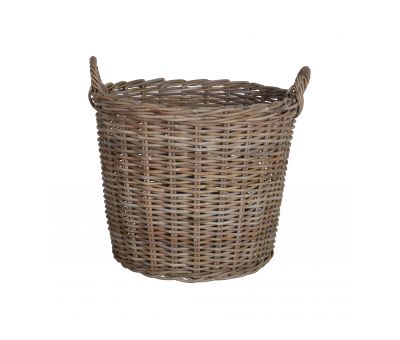 Kubu weave round basket with handles