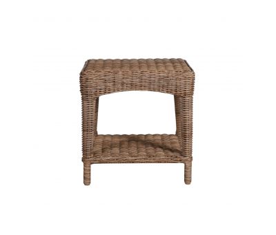 square synthetic rattan outdoor side table