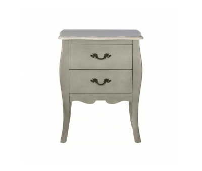 Block and chisel distressed 2 drawer bedside Château Collection