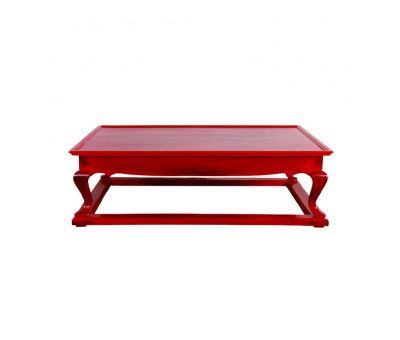 Shanghai coffee table in oriental red finish