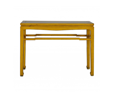 yellow lacquered chinese console