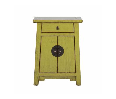 Painted lacquered cabinet with 2 doors and 1 drawer