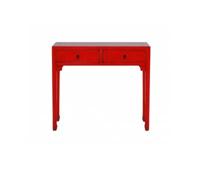 two drawer lacquered console 