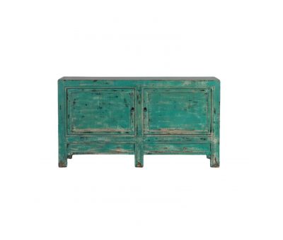 Painted lacquered sideboard with distressed finish